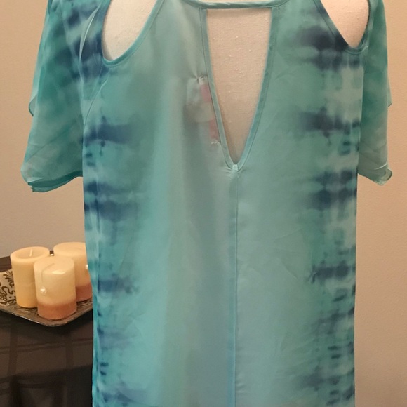 Rebellious One Sheer Tie-Dye Blouse - Picture 4 of 6